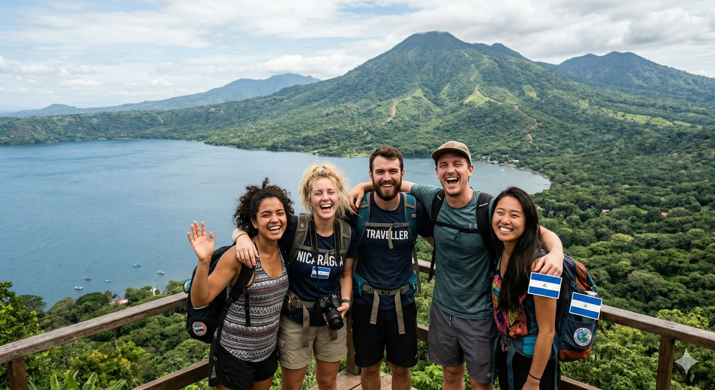 Viajeros felices alrededor del mundo
